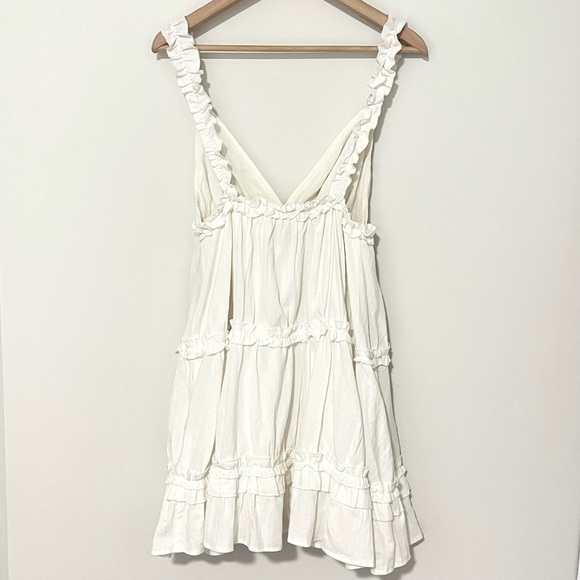 Princess Polly Romeo Tiered Ruffle Mini Dress in White - Picture 11 of 14